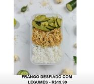 FRANGO DESFIADO COM LEGUMES